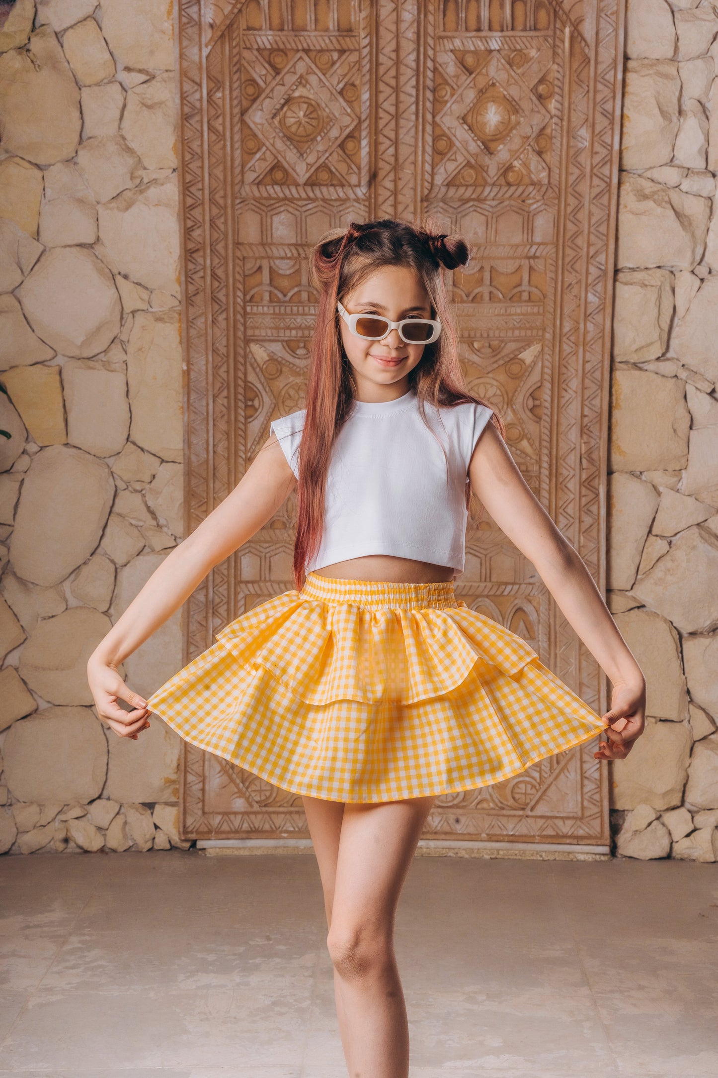 All day-charm yellow skirt